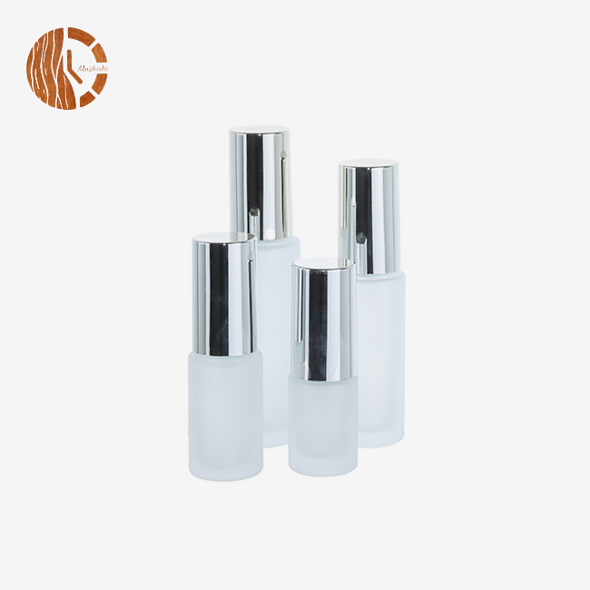 Clear Frosted Glass Perfume Bottle